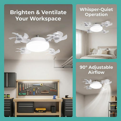 FLOXOL SnapCool Pro — Socket Ceiling Fan with Remote Control