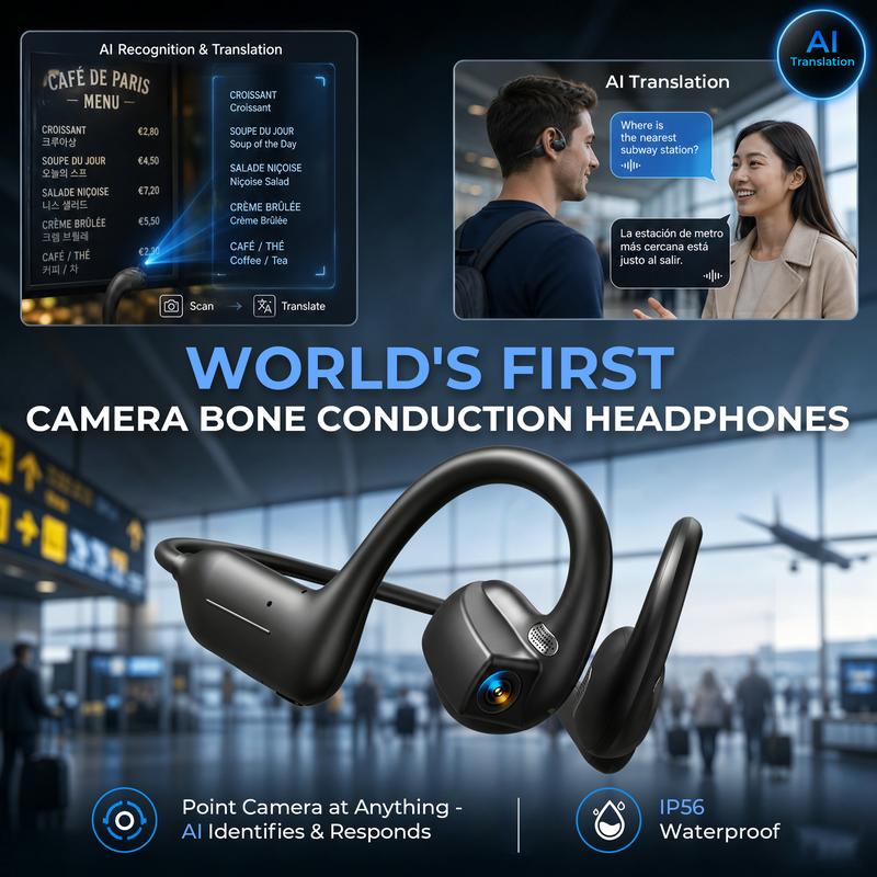 VisionAir Pro - Smart Camera Bone Conduction Headset