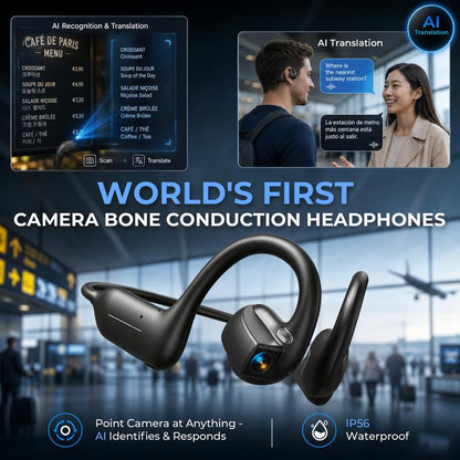 VisionAir Pro - Smart Camera Bone Conduction Headset