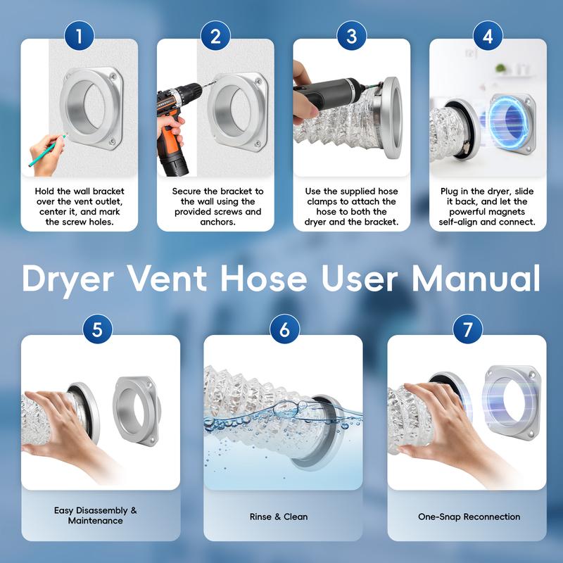 FLOXOL MagSnap Pro - Magnetic Dryer Vent Connector Kit
