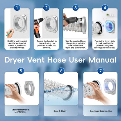 FLOXOL MagSnap Pro - Magnetic Dryer Vent Connector Kit